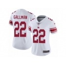 Women Nike New York Giants #22 Wayne Gallman White Vapor Untouchable Limited Player NFL Jersey