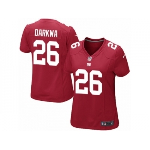 Women Nike New York Giants #26 Orleans Darkwa Game Red Alternate NFL Jersey