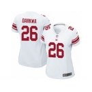 Women Nike New York Giants #26 Orleans Darkwa Game White NFL Jersey