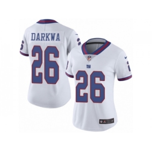 Women Nike New York Giants #26 Orleans Darkwa Limited White Rush Vapor Untouchable NFL Jersey