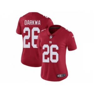 Women Nike New York Giants #26 Orleans Darkwa Red Alternate Vapor Untouchable Limited Player NFL Jersey