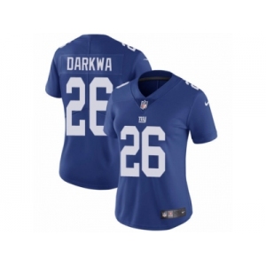 Women Nike New York Giants #26 Orleans Darkwa Royal Blue Team Color Vapor Untouchable Limited Player NFL Jersey