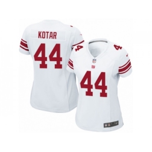 Women Nike New York Giants #44 Doug Kotar Game White NFL Jersey