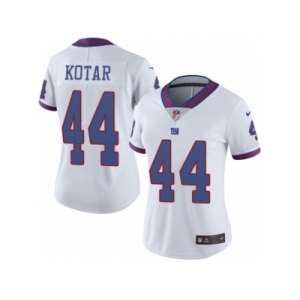 Women Nike New York Giants #44 Doug Kotar Limited White Rush Vapor Untouchable NFL Jersey