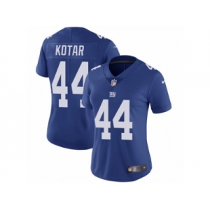 Women Nike New York Giants #44 Doug Kotar Royal Blue Team Color Vapor Untouchable Limited Player NFL Jersey