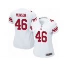 Women Nike New York Giants #46 Calvin Munson Game White NFL Jersey