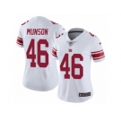 Women Nike New York Giants #46 Calvin Munson White Vapor Untouchable Limited Player NFL Jersey