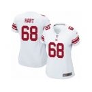 Women Nike New York Giants #68 Bobby Hart Game White NFL Jersey