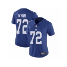 Women Nike New York Giants #72 Kerry Wynn Royal Blue Team Color Vapor Untouchable Limited Player NFL Jersey