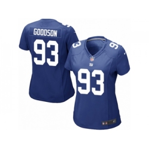 Women Nike New York Giants #93 B.J. Goodson Game Royal Blue Team Color NFL Jersey