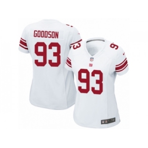 Women Nike New York Giants #93 B.J. Goodson Game White NFL Jersey