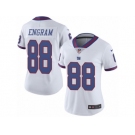 Women's Giants #88 Evan Engram White Stitched NFL Limited Rush Jersey