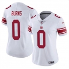 Women's New York Giants #0 Brian Burns White Vapor Stitched Jersey