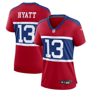 Women's New York Giants #13 Jalin Hyatt Century Red Alternate Vapor Limited Football Stitched Jersey