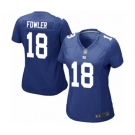 Women's New York Giants #18 Bennie Fowler Game Royal Blue Team Color Football Jersey