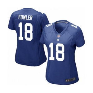 Women's New York Giants #18 Bennie Fowler Game Royal Blue Team Color Football Jersey