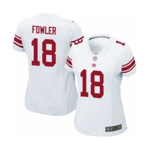 Women's New York Giants #18 Bennie Fowler Game White Football Jersey