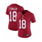 Women's New York Giants #18 Bennie Fowler Red Limited Red Inverted Legend Football Jersey