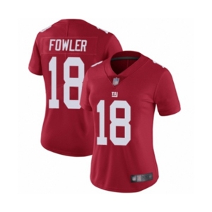 Women's New York Giants #18 Bennie Fowler Red Limited Red Inverted Legend Football Jersey