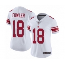 Women's New York Giants #18 Bennie Fowler White Vapor Untouchable Limited Player Football Jersey