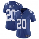 Women's New York Giants #20 Eric Gray Blue Vapor Stitched Jersey