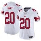 Women's New York Giants #20 Eric Gray White Vapor Stitched Jersey