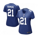 Women's New York Giants #21 Jabrill Peppers Game Royal Blue Team Color Football Jersey