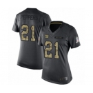 Women's New York Giants #21 Jabrill Peppers Limited Black 2016 Salute to Service Football Jersey