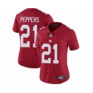 Women's New York Giants #21 Jabrill Peppers Red Alternate Vapor Untouchable Limited Player Football Jersey