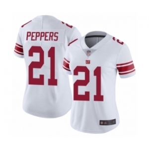 Women's New York Giants #21 Jabrill Peppers White Vapor Untouchable Limited Player Football Jersey