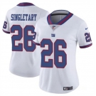 Women's New York Giants #26 Devin Singletary White Color Rush Stitched Jersey