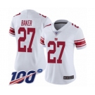 Women's New York Giants #27 Deandre Baker White Vapor Untouchable Limited Player 100th Season Football Jersey