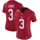 Women's New York Giants #3 Deonte Banks Red Vapor Stitched Jersey