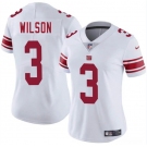 Women's New York Giants #3 Russell Wilson White 2025 Vapor Untouchable Limited Stitched Jersey