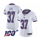 Women's New York Giants #37 Julian Love Limited White Rush Vapor Untouchable 100th Season Football Jersey