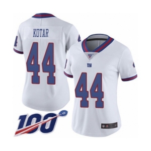 Women's New York Giants #44 Doug Kotar Limited White Rush Vapor Untouchable 100th Season Football Jersey