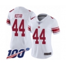 Women's New York Giants #44 Doug Kotar White Vapor Untouchable Limited Player 100th Season Football Jersey