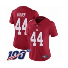 Women's New York Giants #44 Markus Golden Red Limited Red Inverted Legend 100th Season Football Jersey