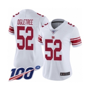 Women's New York Giants #52 Alec Ogletree White Vapor Untouchable Limited Player 100th Season Football Jersey