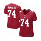 Women's New York Giants #74 Mike Remmers Game Red Alternate Football Jersey