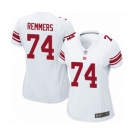 Women's New York Giants #74 Mike Remmers Game White Football Jersey