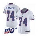 Women's New York Giants #74 Mike Remmers Limited White Rush Vapor Untouchable 100th Season Football Jersey