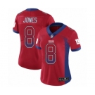 Women's New York Giants #8 Daniel Jones Limited Red Rush Drift Fashion Football Jersey