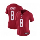 Women's New York Giants #8 Daniel Jones Red Alternate Vapor Untouchable Limited Player Football Jersey