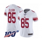 Women's New York Giants #85 Rhett Ellison White Vapor Untouchable Limited Player 100th Season Football Jersey