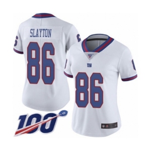 Women's New York Giants #86 Darius Slayton Limited White Rush Vapor Untouchable 100th Season Football Jersey