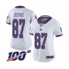 Women's New York Giants #87 Sterling Shepard Limited White Rush Vapor Untouchable 100th Season Football Jersey