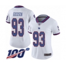 Women's New York Giants #93 B.J. Goodson Limited White Rush Vapor Untouchable 100th Season Football Jersey