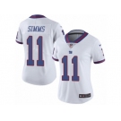 Women's Nike New York Giants #11 Phil Simms Limited White Rush NFL Jersey