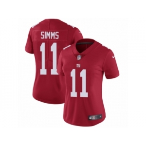 Women's Nike New York Giants #11 Phil Simms Vapor Untouchable Limited Red Alternate NFL Jersey